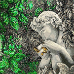 Classical Human Figure Stone Mosaic Artwork Inspired by Sculpture for Interior and Garden Walls