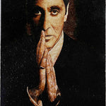 Dark Tone Human Figure Glass Mosaic Portrait Artwork for Interior Feature Wall Decoration