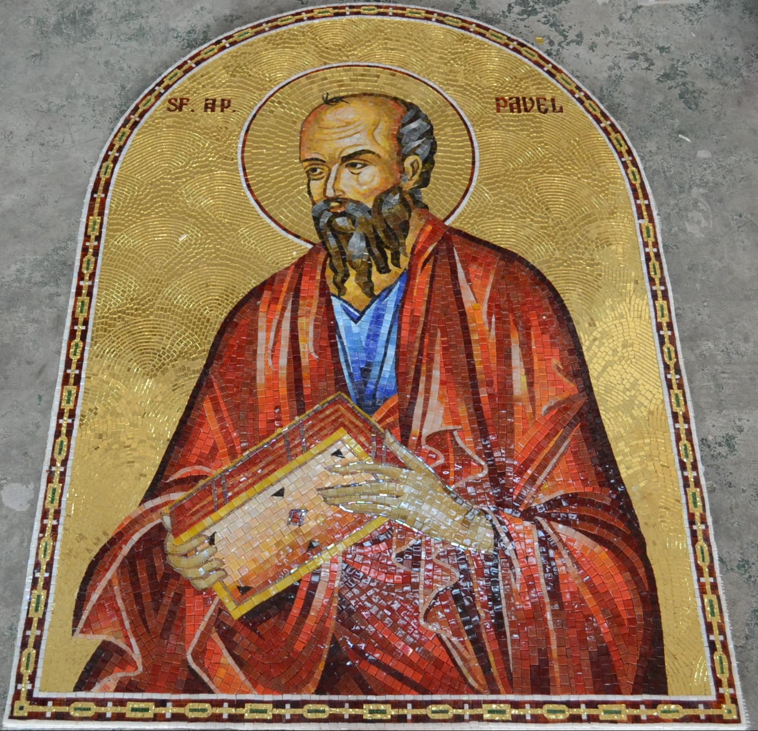 Byzantine Orthodox Apostle Glass Mosaic Icon for Church Wall Decoration