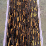 Abstract Glass Mosaic Wall Art with Linear Pattern and Rhythmic Texture