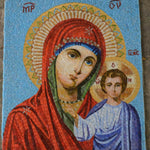 Byzantine Style Theotokos Glass Mosaic Icon for Church Decoration