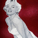 Classic Hollywood Style Female Glass Mosaic Human Figure Artwork