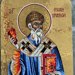 Eastern Orthodox Bishop Saint Glass Mosaic Religious Artwork