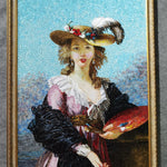 Artistic European-Style Female Portrait Human Figure Glass Mosaic Interior Wall Art