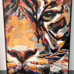 Powerful Tiger Stone Mosaic Tile – Handmade Animal Mosaic for Interior & Exterior Walls