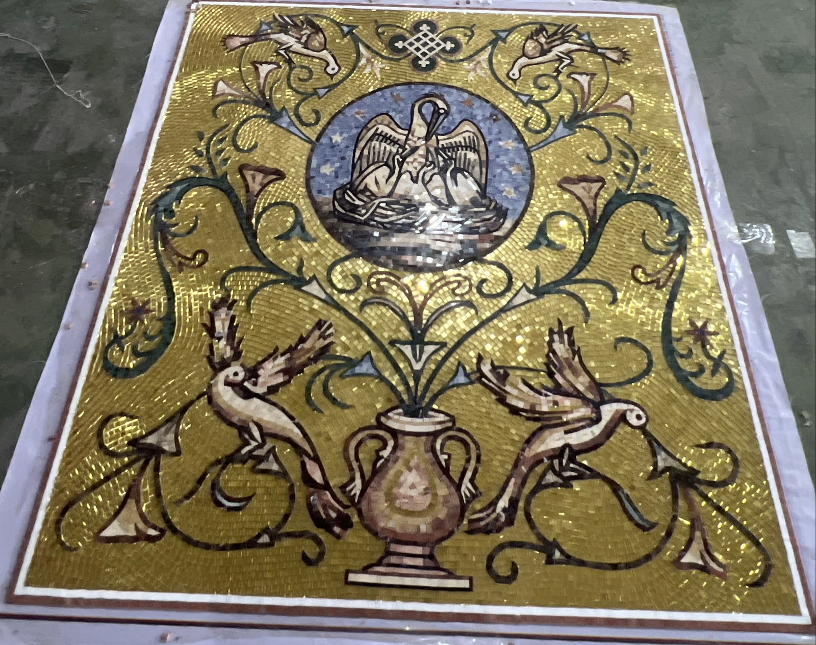 Rising Phoenix Glass Mosaic Artwork | Custom Glass Mosaic for Pool & Feature Wall