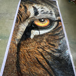 Half Face Tiger Glass Mosaic Artwork | Custom Animal Mosaic with Eye Focus
