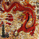 Flying Red Chinese Dragon Glass Mosaic | Custom Animal Mosaic Art for Pool & Wall